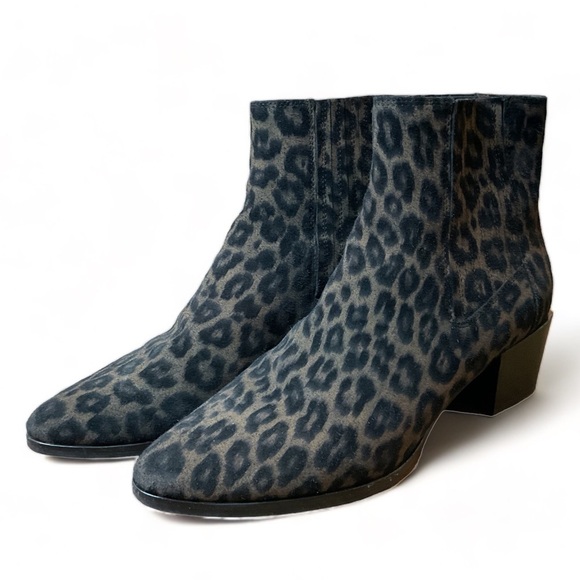 Rag & Bone Rover Cheetah Suede Ankle Boots 39.5 EUC - Picture 1 of 11